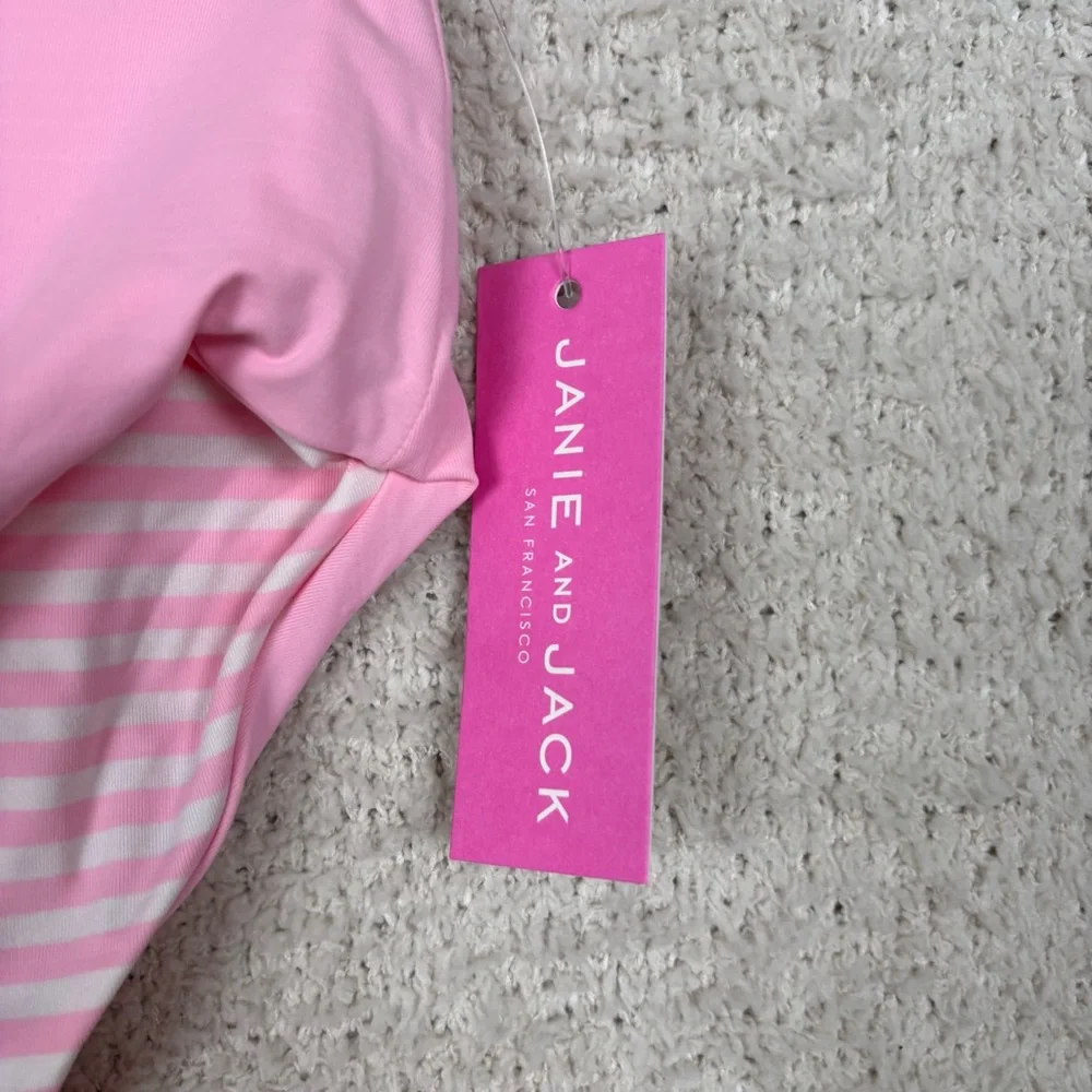 Janie and Jack‎ Swim Bottom Girls XS Pink White Striped Reversable Bikini Beach